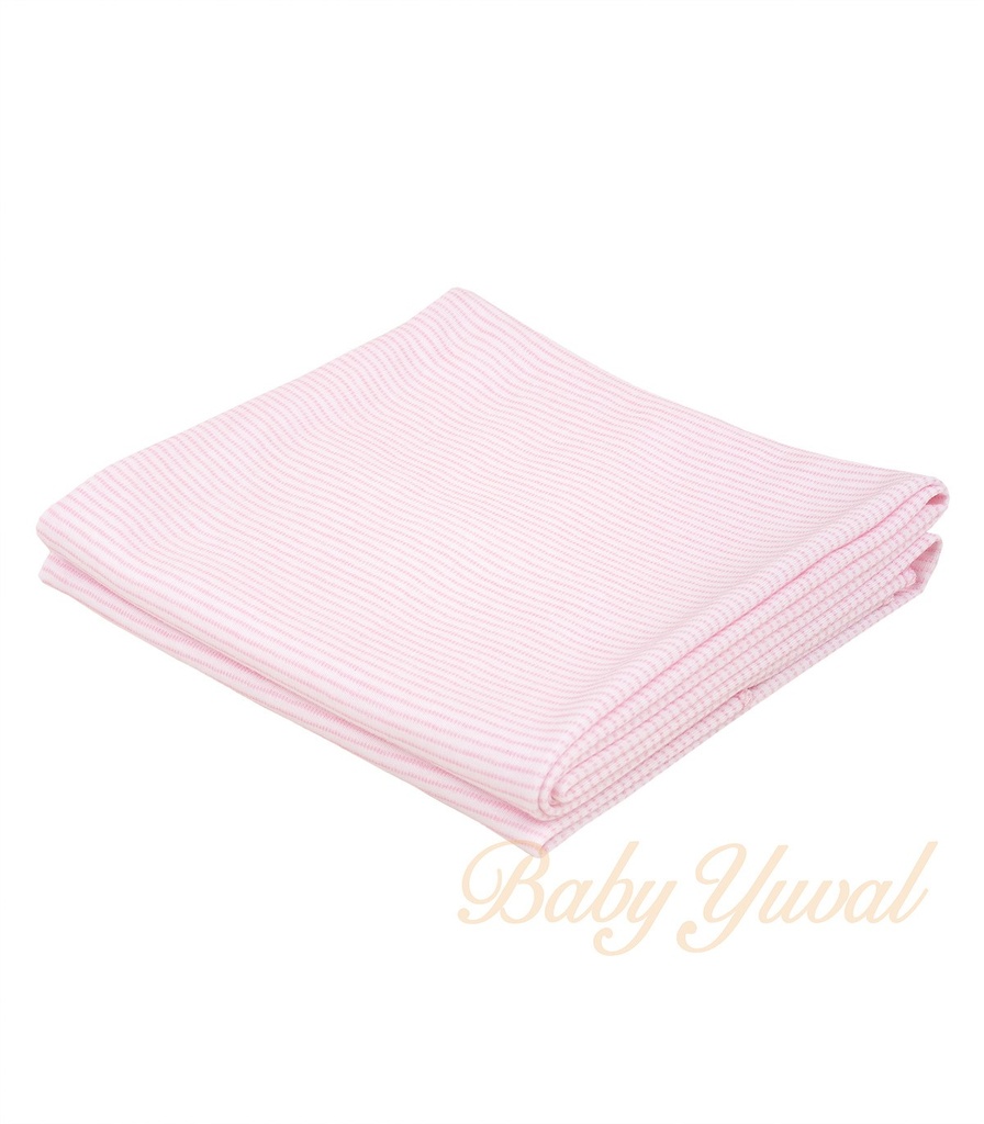 [MU0103974] Muselina Algodón Pima | Rosado Listado