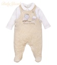 Set Overall Plush y Polo Algodón | Bear Beige