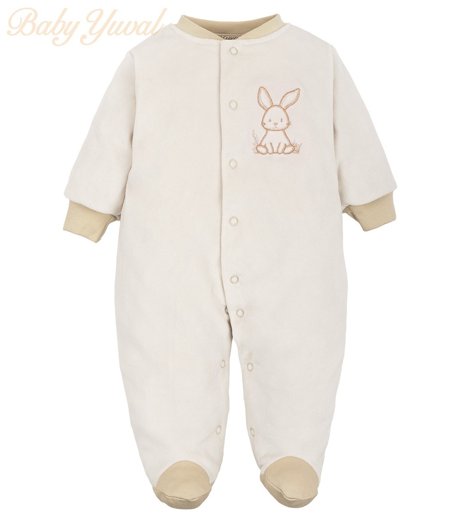 [EN0203014] Enterizo Plush Algodón | Conejito Cream (Recien Nacido (RN))