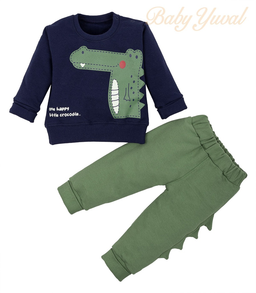 [CO0203081] Conjunto de Franela Algodón | Little Crocodile (3 a 6 meses)