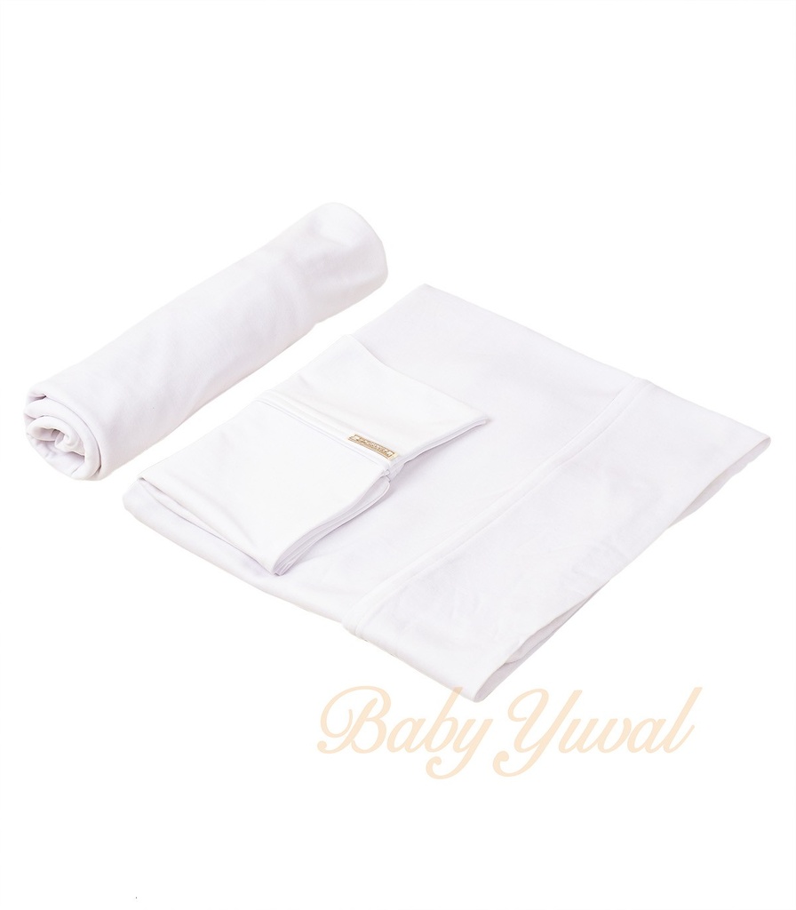 [JU0203102] Juego de Sábana Algodón Pima Pack & Play | Line White