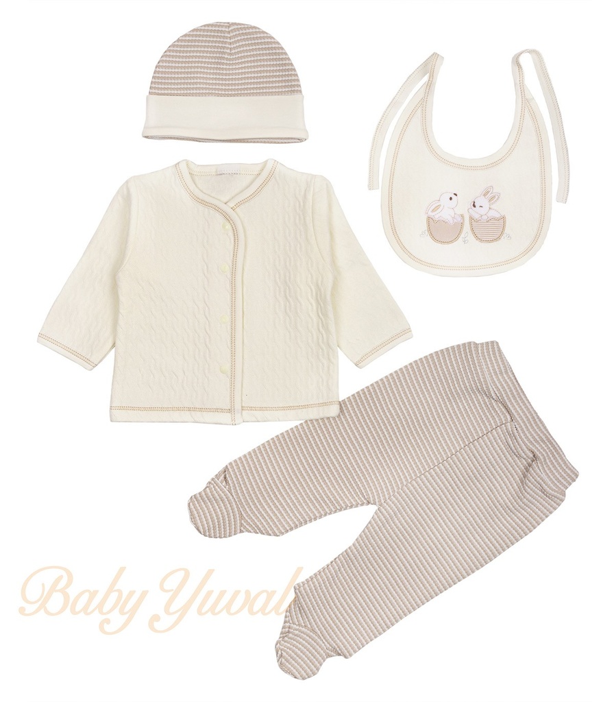 [RO0203110] Ropón de Jacquard | PopCorn Rabbit Beige