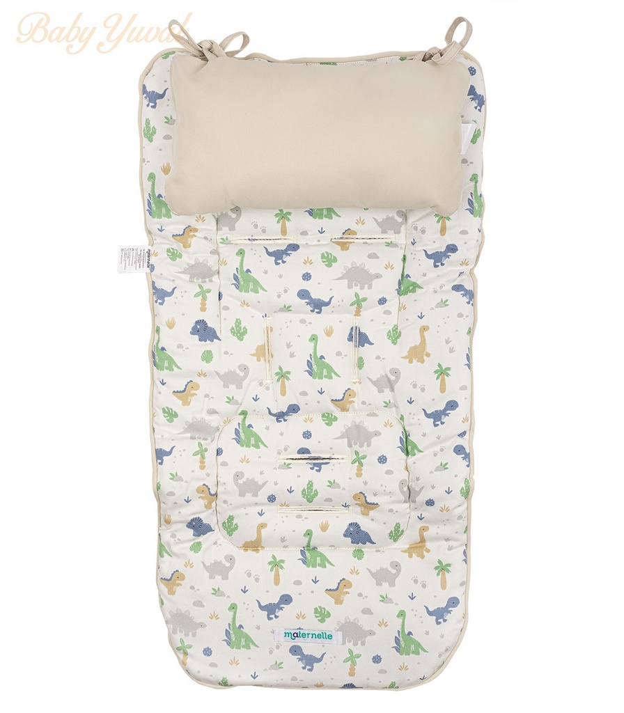 [CO0203328] Colchoneta para Coches | Beige Dinosaurio