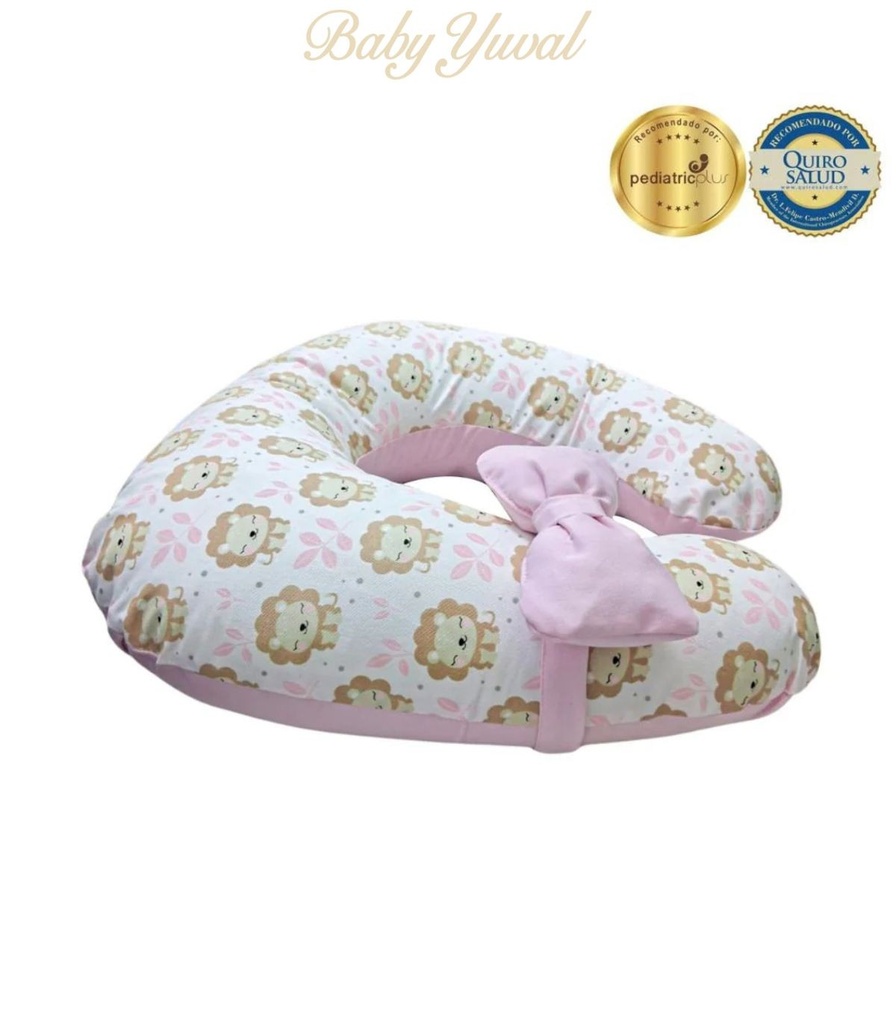 Almohada de Lactancia y Estimulación 5 en 1 | Rosado Leoncitas