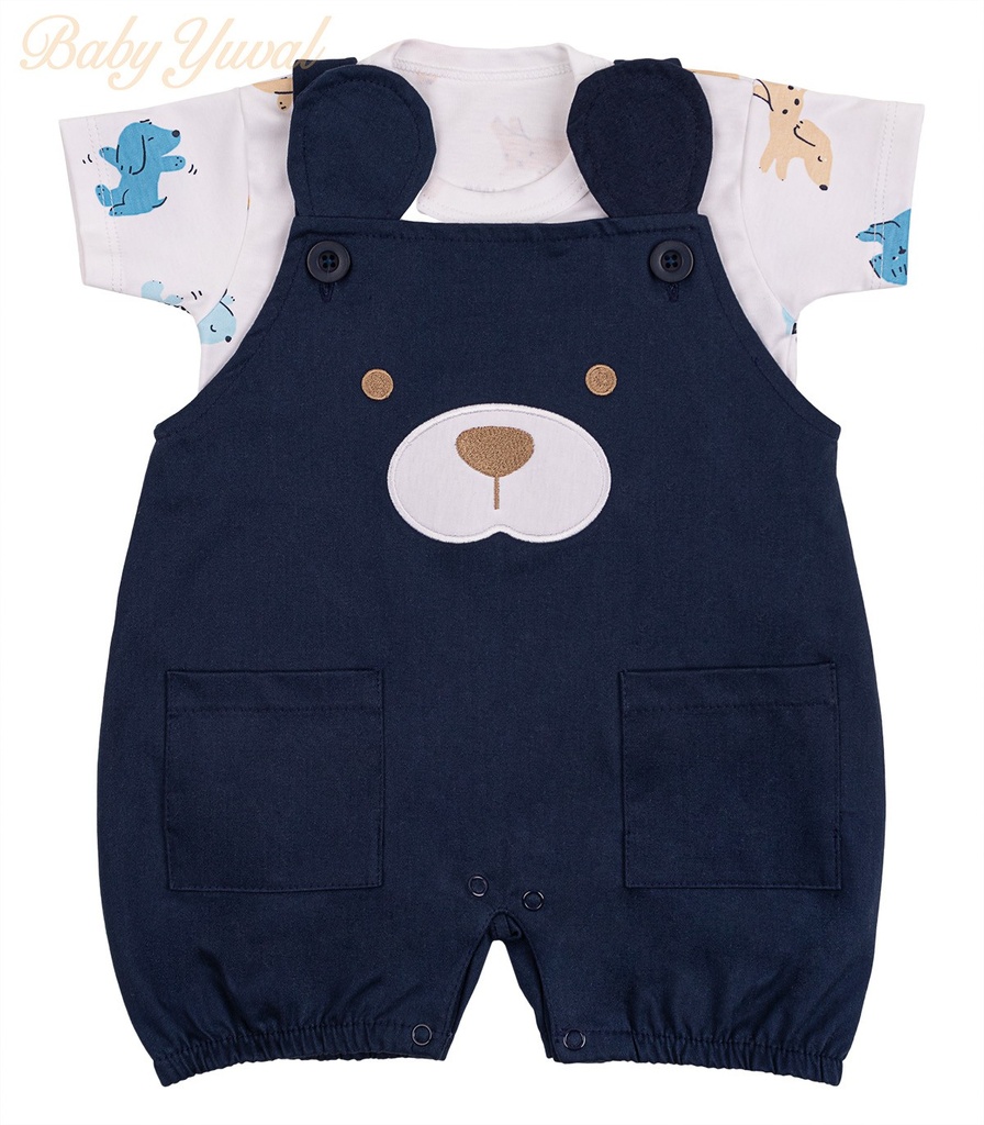 Set Overall Drill y Polo de Algodón | Bear Blue