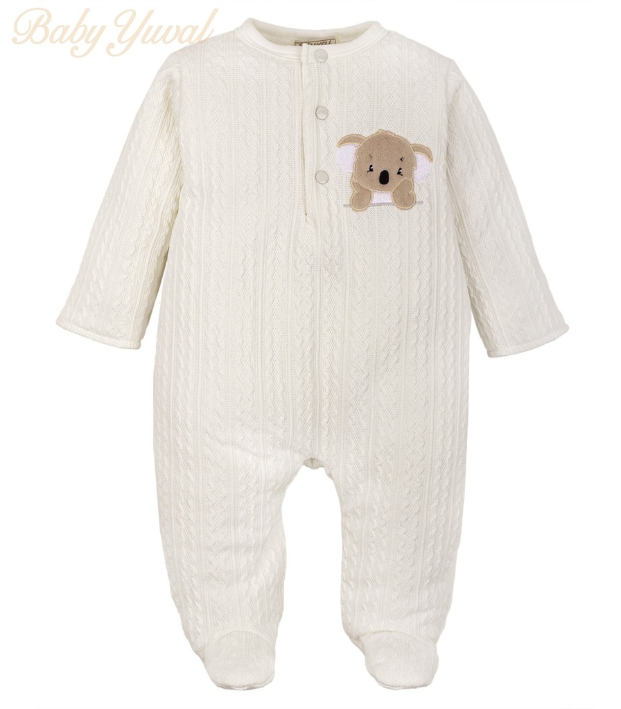 [EN0203679] Enterizo Acolchado Trenzado | Koala (0 a 3 meses)