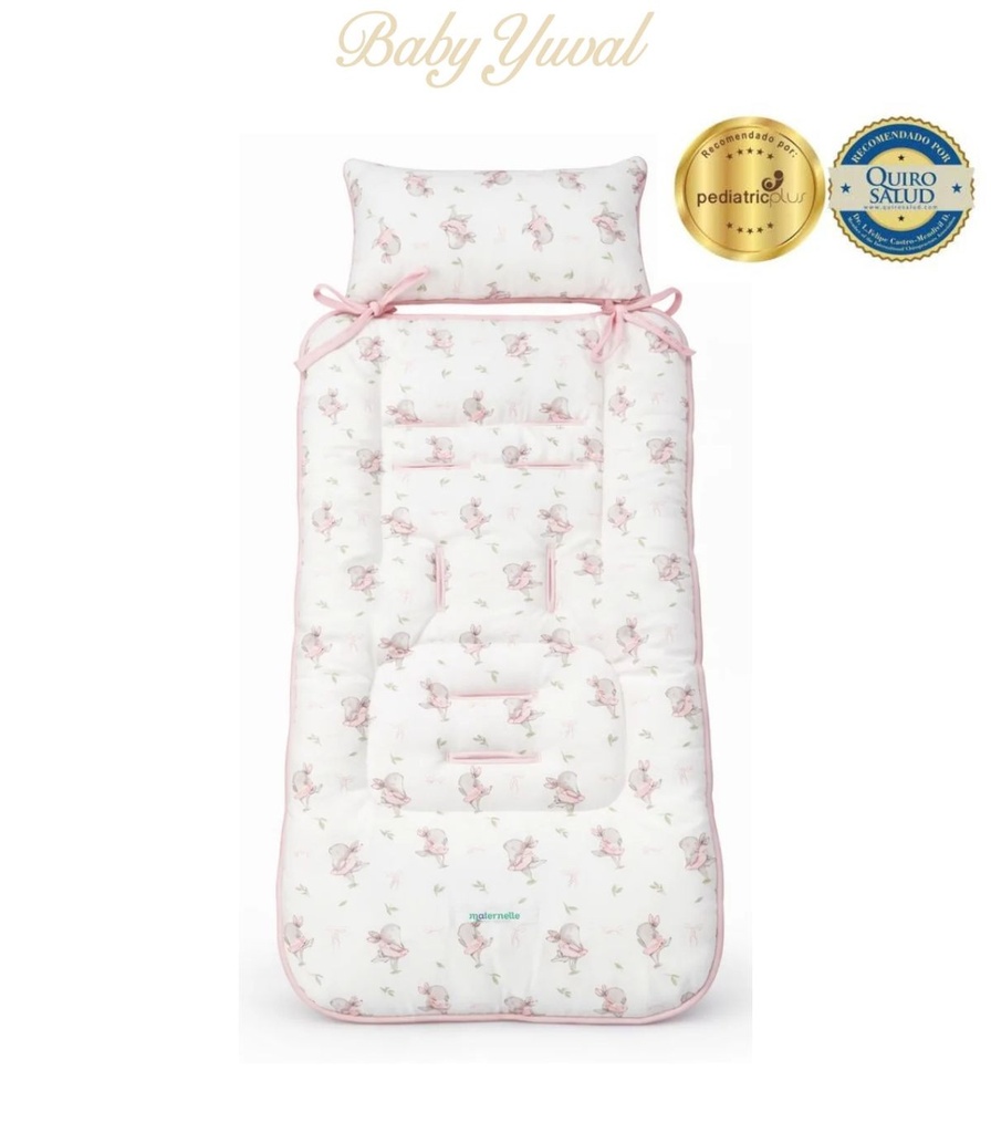 [CO0203708] Colchoneta para Coches | Rosado Conejita bailarinas