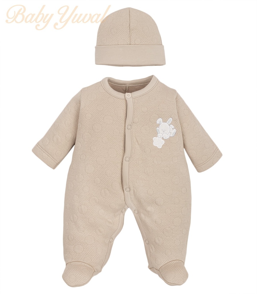 [EN0203889] Enterizo Jacquard Algodón | Bunny Beige